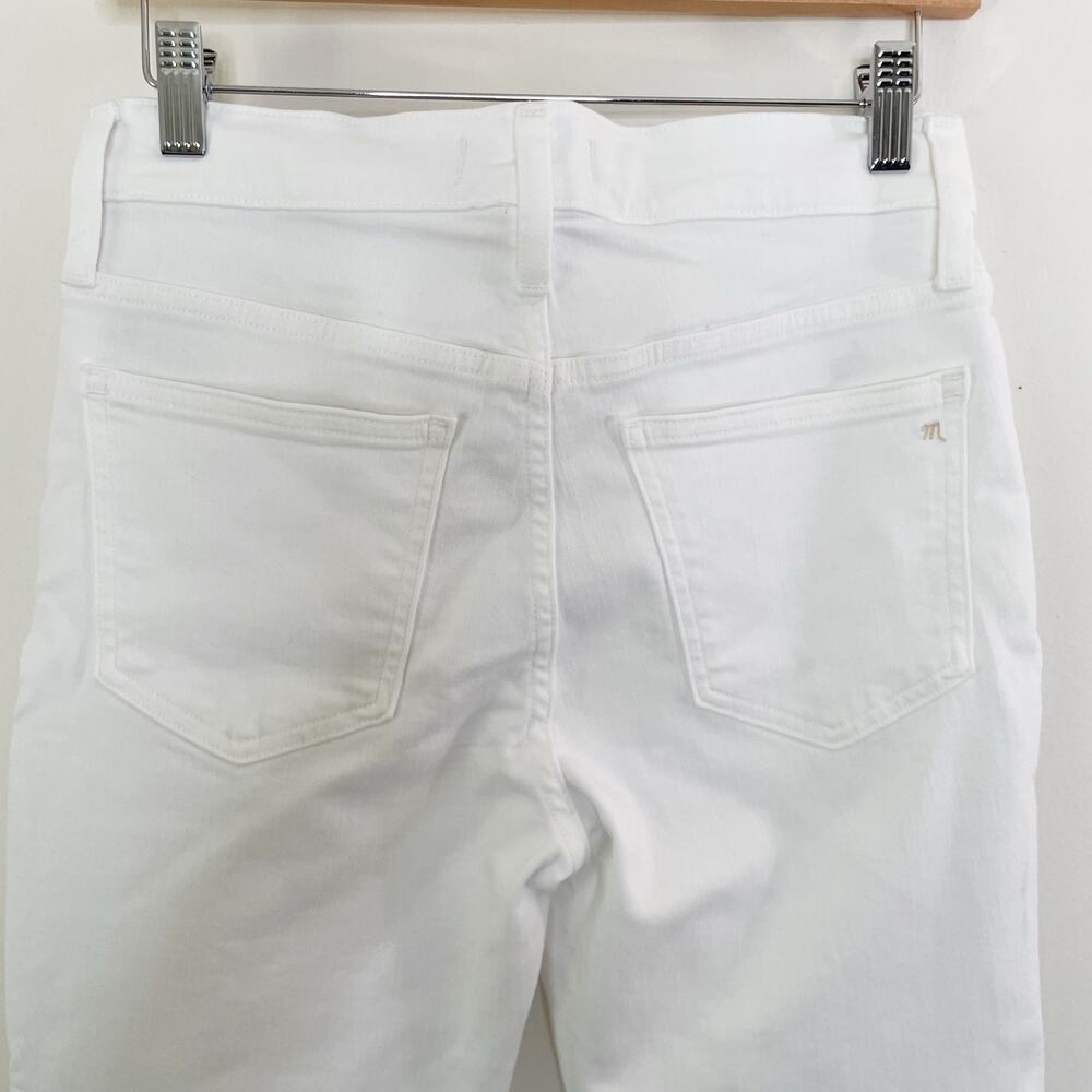 NWT Madewell Kick Out Crop Jeans‎ in Pure White Size 26 - Picture 7 of 12